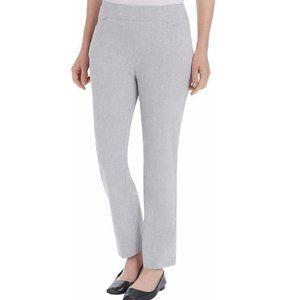 NWT Hilary Radley Women Pull On Ankle Dress Pants Heather Gray Sz 2XL $50 3HL171